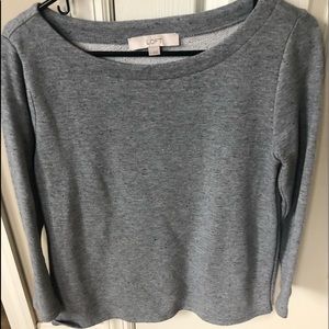 LOFT-Very cute Loft sweatshirt, with little color specs! Cute back detail, too!